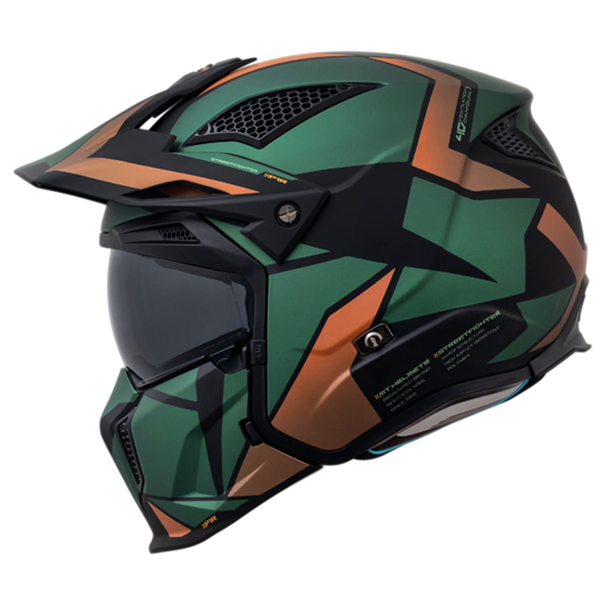 Capacete MT Streetfighter SV S Pir A9 Verde Fosco